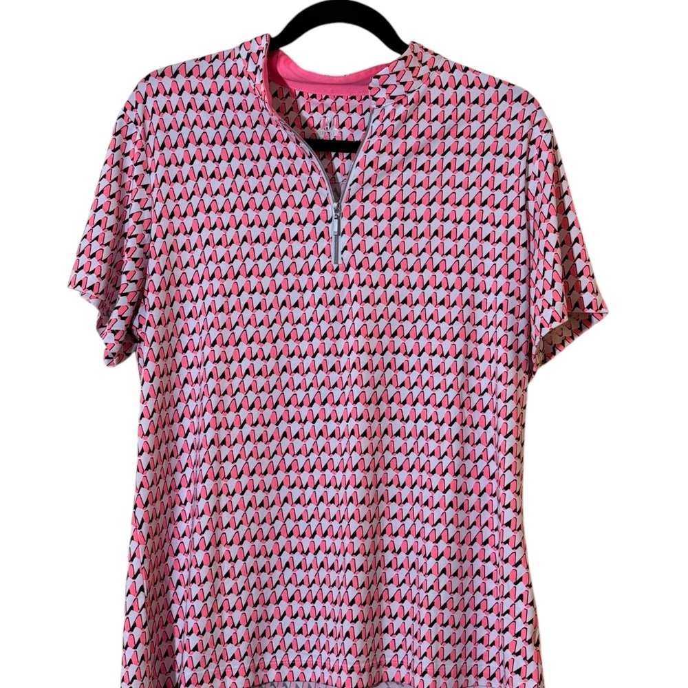 Tail White Label quarter zip golf/tennis/equestrian shirt. Beautiful print!